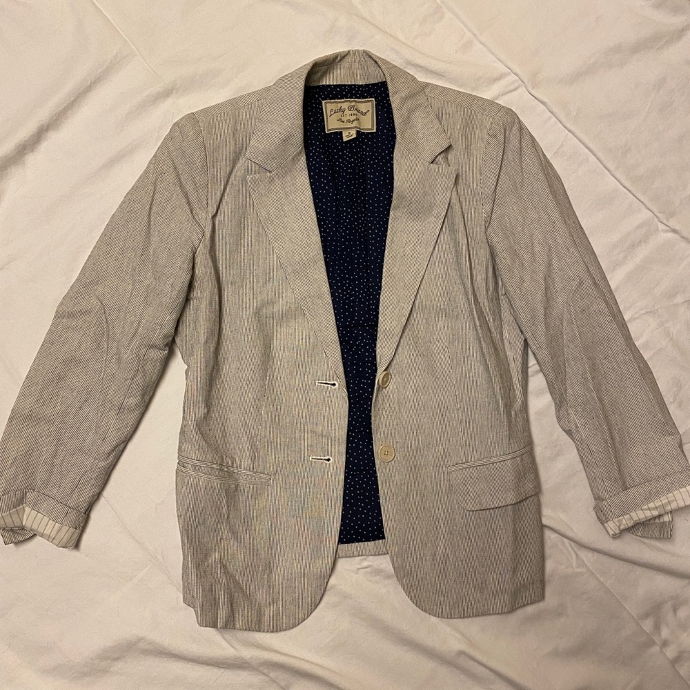 Linen Lucky Brand blazer, size 2